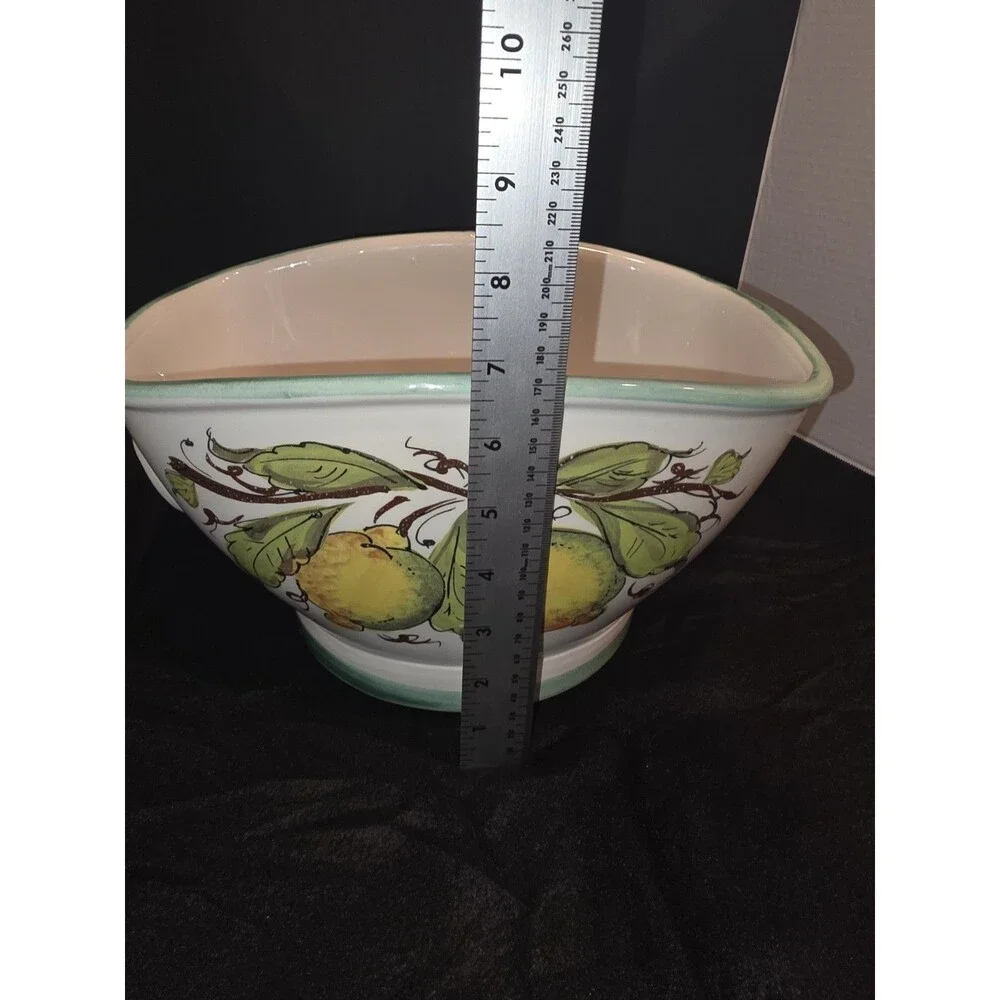Italian Pottery Console Bowl Ceramica Toscana Maestri Artigiani Italiani‎ Lemons